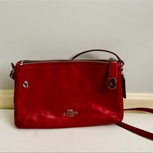 RED COACH CROSSBODY BAG